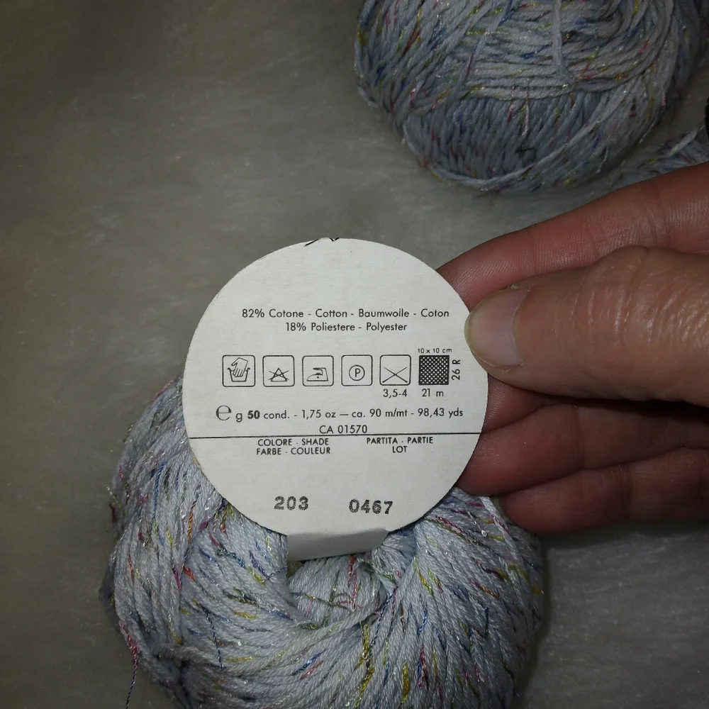 YARN Filatura Di Crosa Deborah yarn. 3 balls, 2 with tags, 1 without